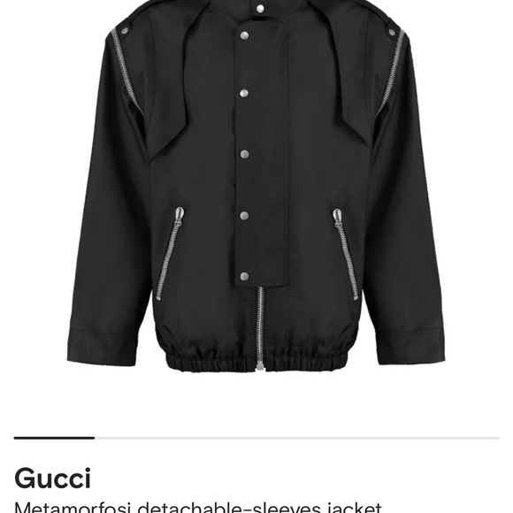 Gucci Black Varsity Bomber Jacket with Ribbed Accents